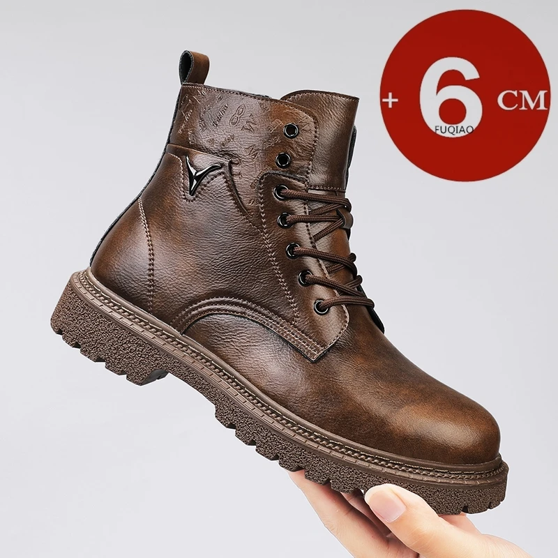 Suede Ankle Boot - Stivali da uomo con altezza invisibile