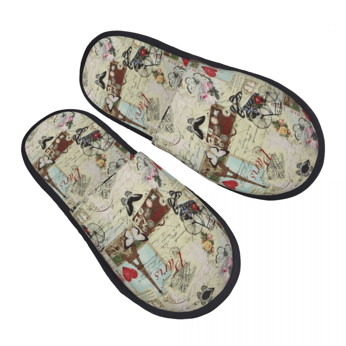 Women'S Shoes Paris - Pantofole da casa con stampa personalizzata