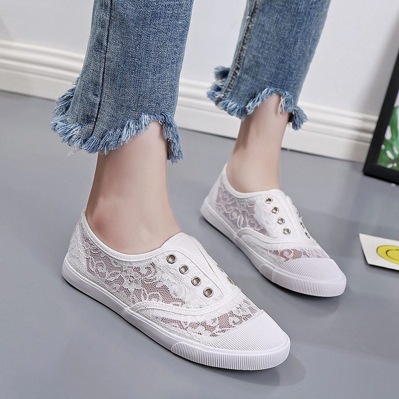 Scarpe di tela bianche in pizz - Women Shoes Store recensione e prezzo