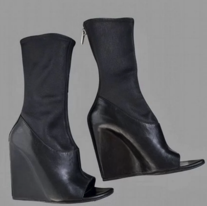 Sandali con zeppa in pelle ner - Women'S Shoes Paris recensione e prezzo