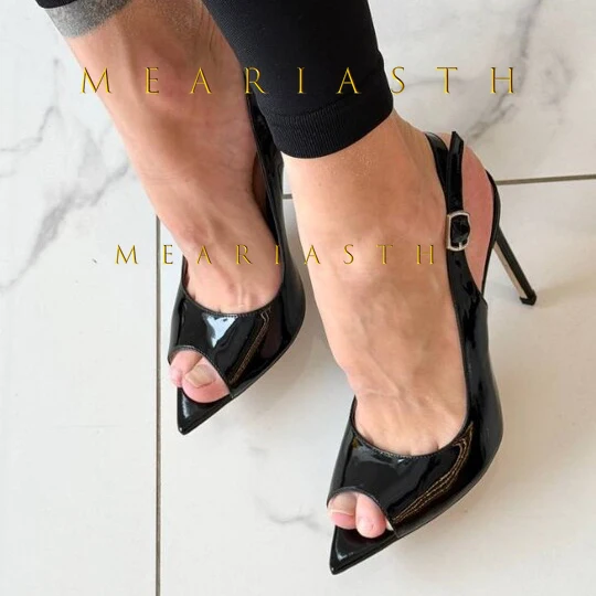 Sandali in pelle verniciata in - Women Shoes Japanese Brand recensione e prezzo
